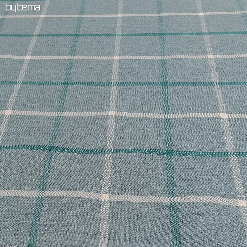 funda de tela MULL ARCHER check - gris verde - menta