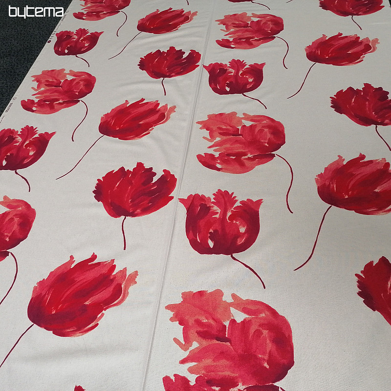 Tela decorativa IZALINE rojo