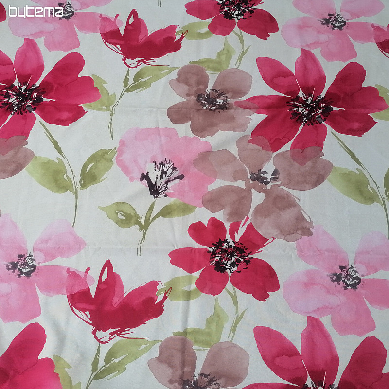 Cortina decorativa Flores rosas grande 150x240 cm