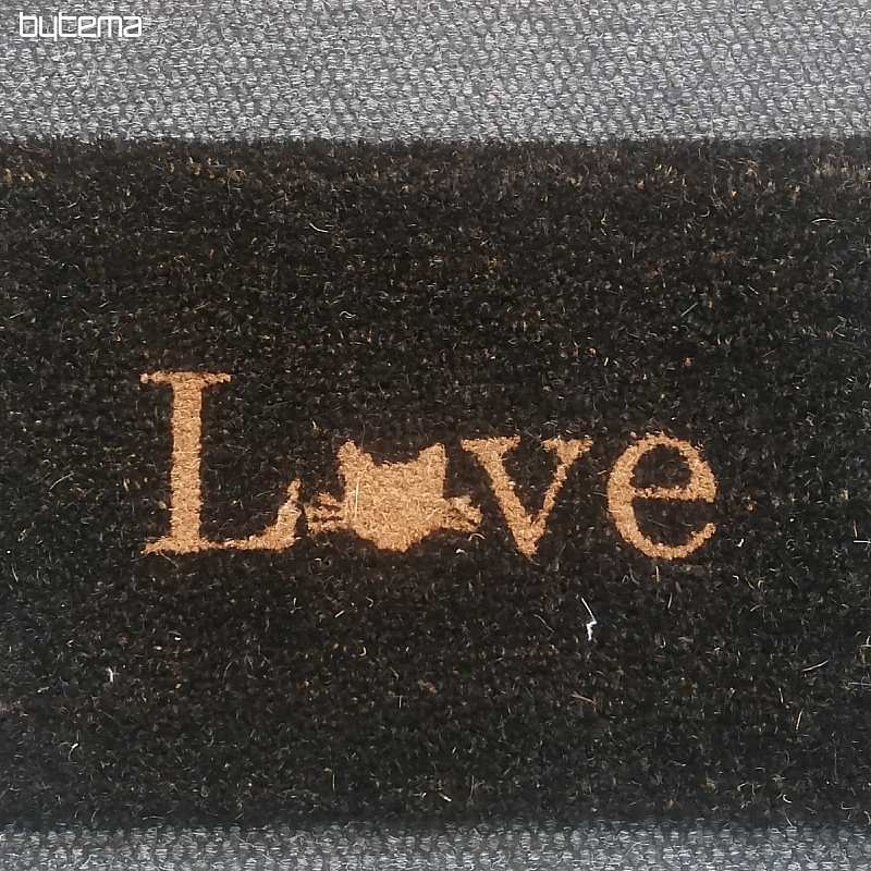 Felpudo Love negro