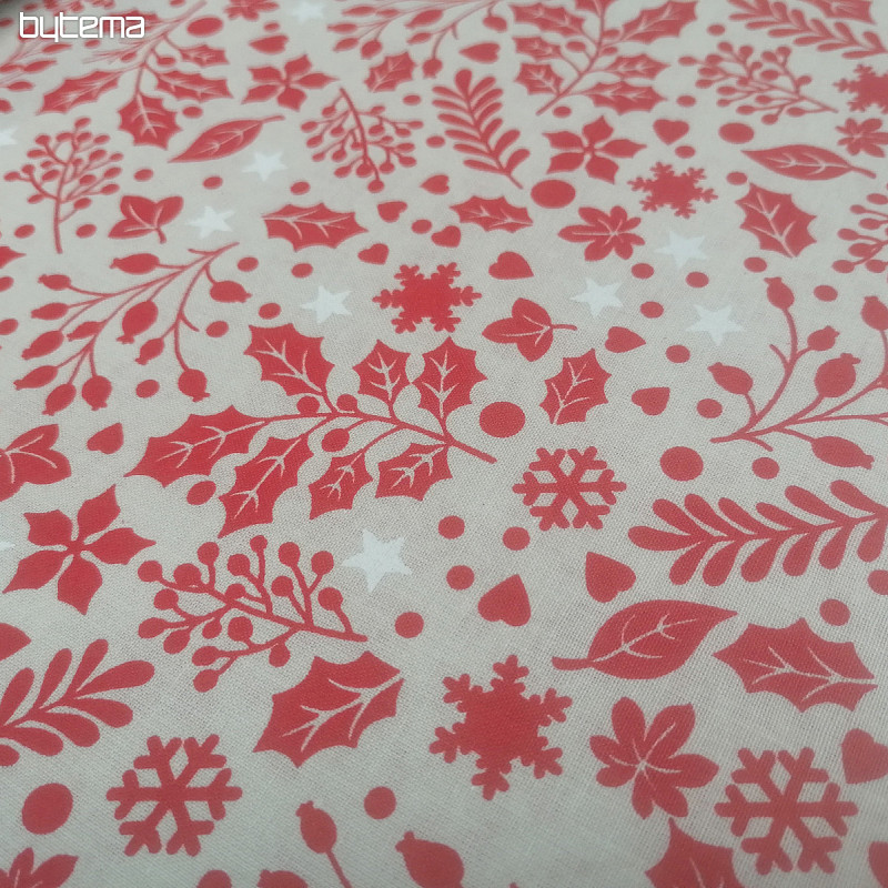 Tela de algodón CESMINA rojo