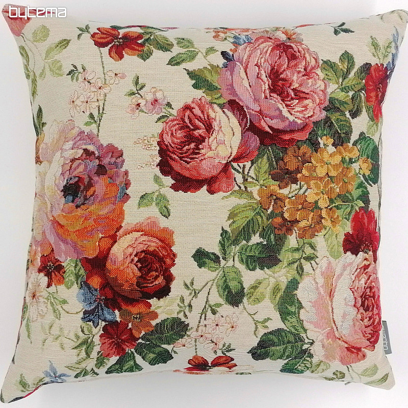 Funda de almohada tapiz CREMA ROSA
