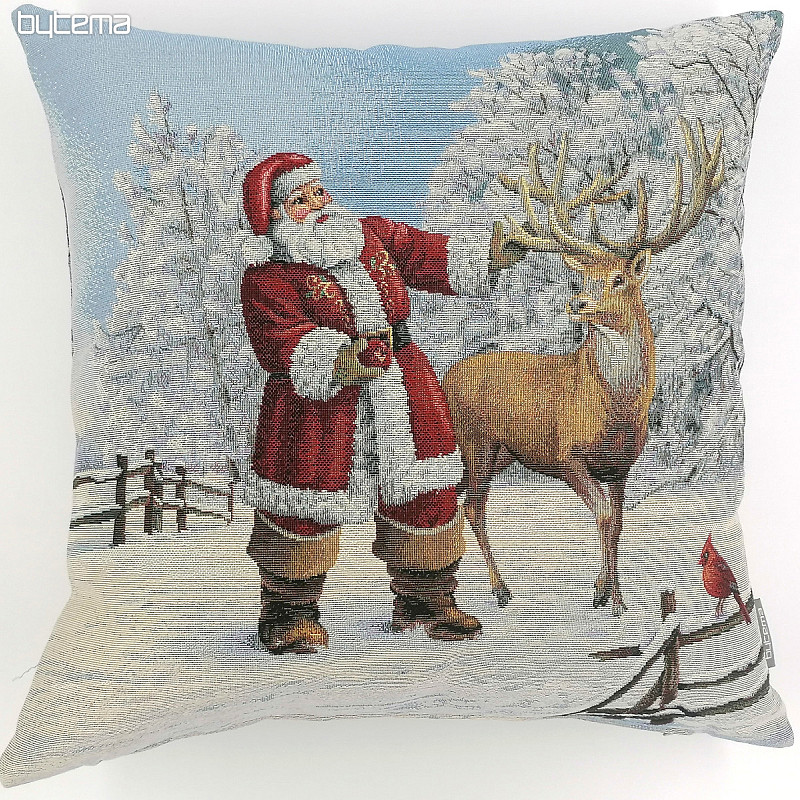 Funda tapiz navideño SANTA CON VENADO