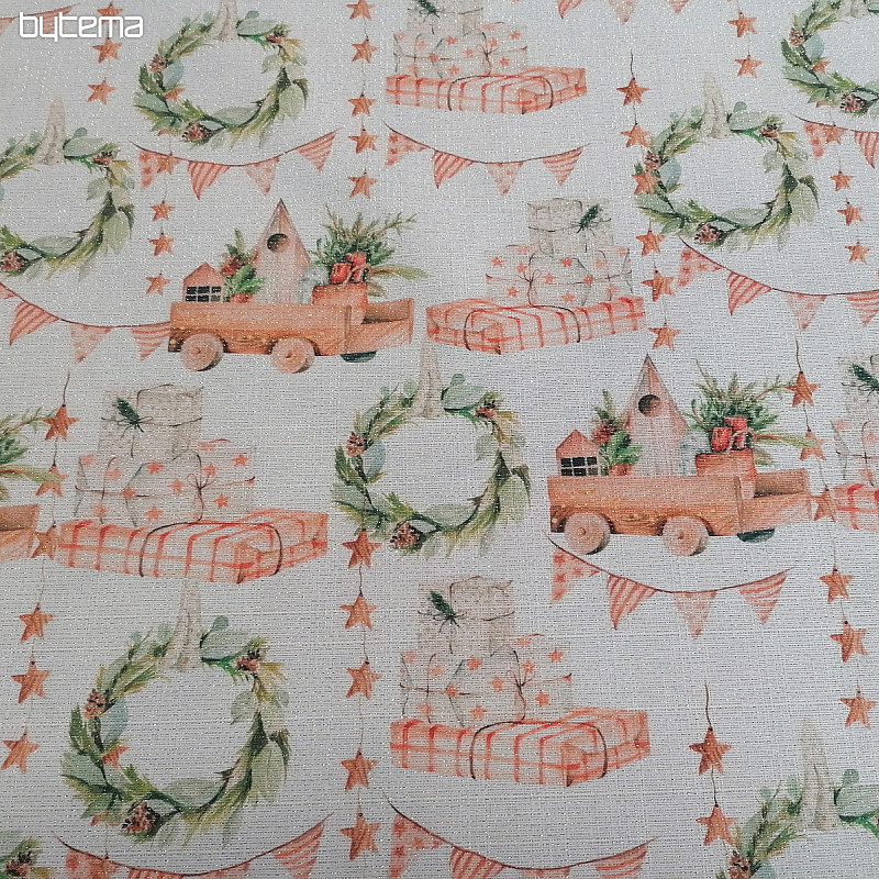 Juguetes de tela para decoración navideña.