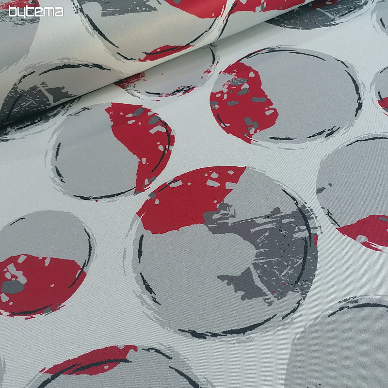 Tela decorativa BLACK OUT Burbujas rojo