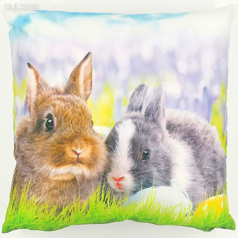 Funda decorativa Pascua DOS CONEJOS