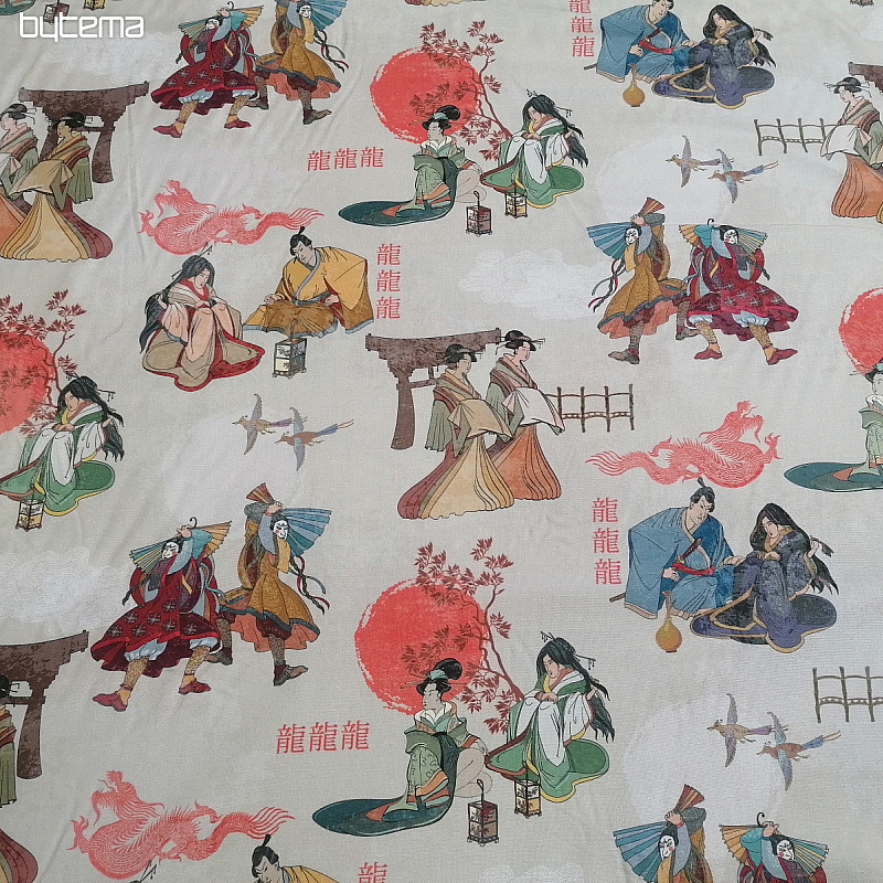 Tela decorativa JAPÓN CREMA