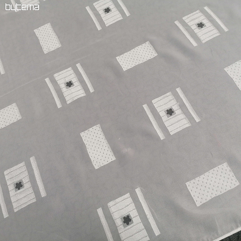 Cortina voile cubo gris beige 180
