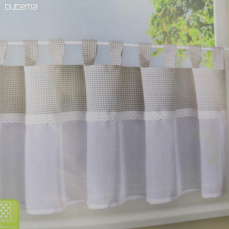 Cortina acabada GERSTER kanafas gris 50x150 cm