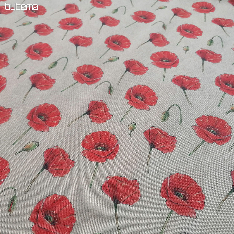 Tela decorativa Amapolas - impresión digital primavera