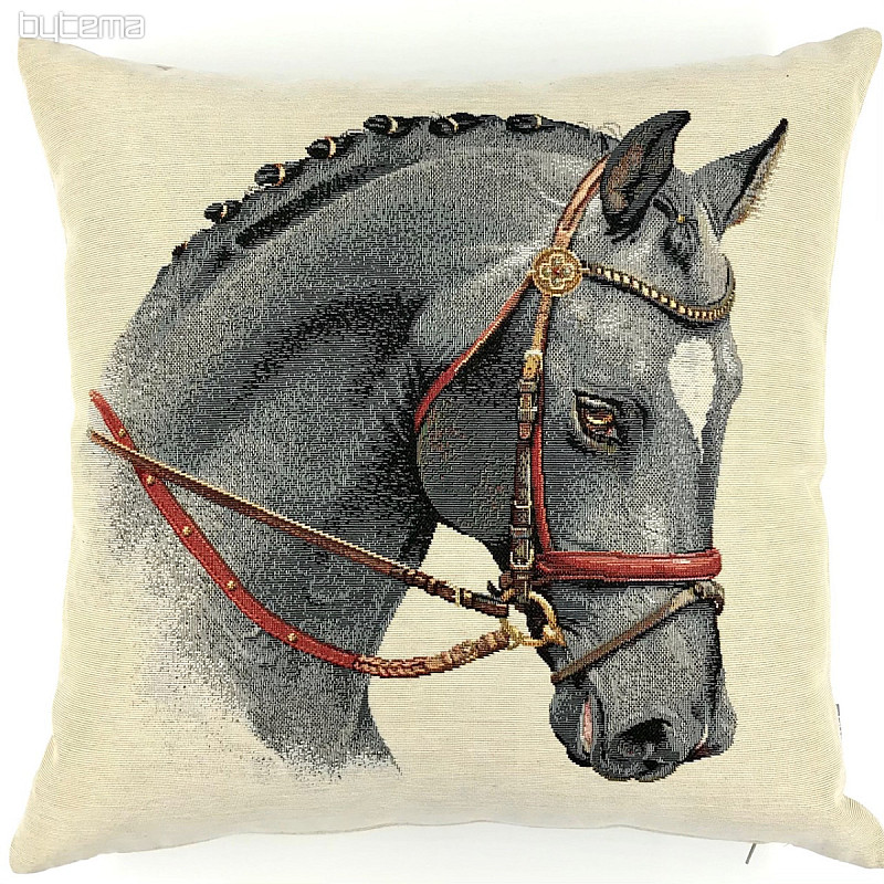 Funda de cojín tapiz CABALLO GRIS