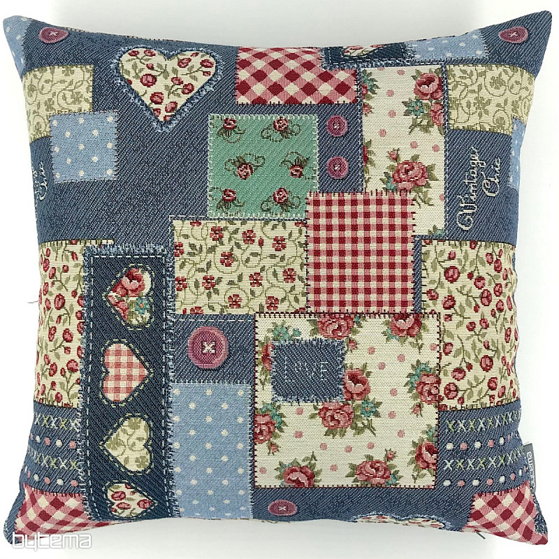 Funda de almohada de tapiz estilo patchwork vintage
