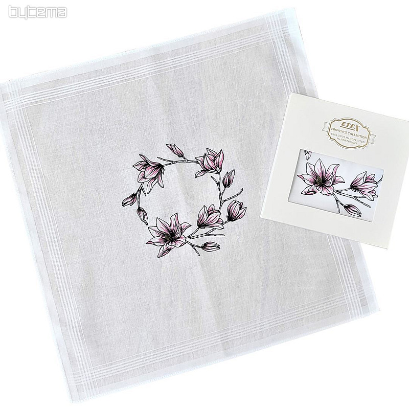 Pañuelos mujer de tela - pañuelo estampado a mano Flor 1ud