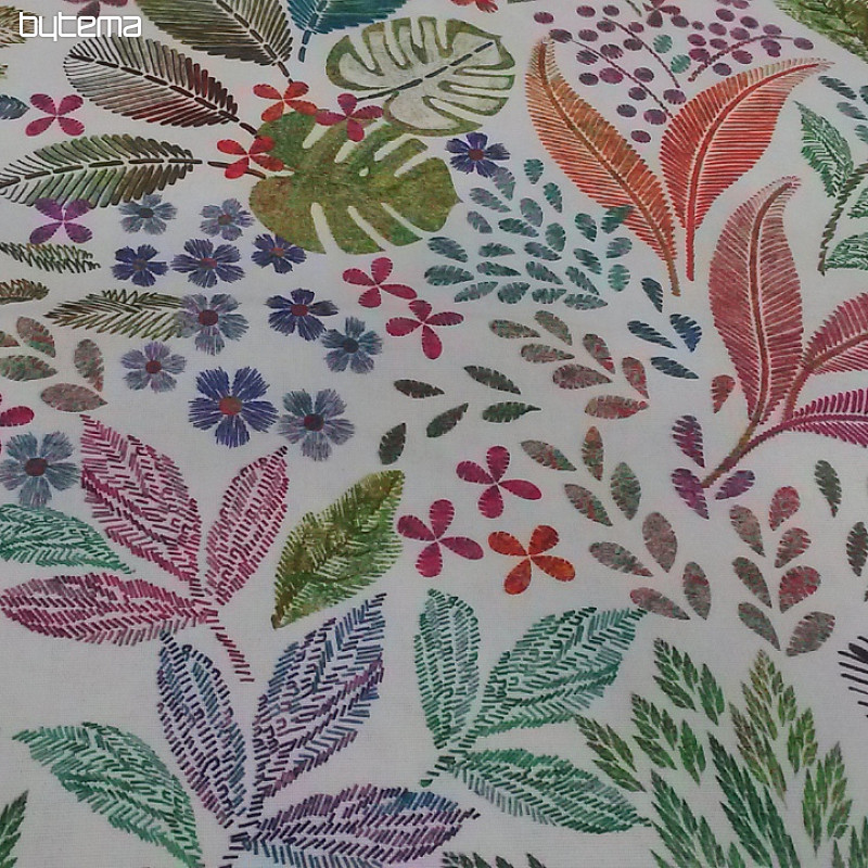 Tela decorativa MELIA HOJAS de colores