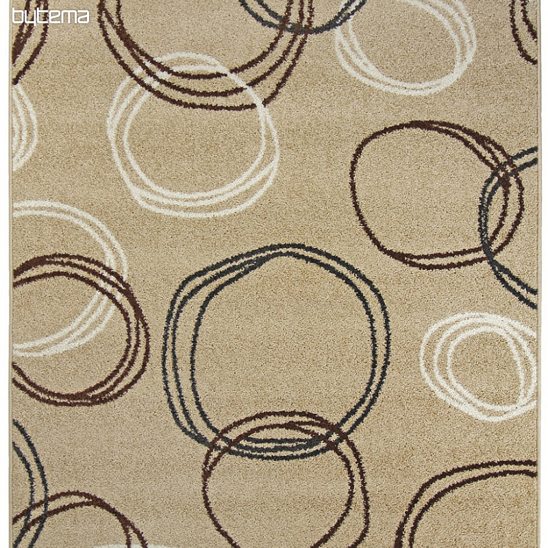 Alfombra pieza LOTTO círculos beige oscuro