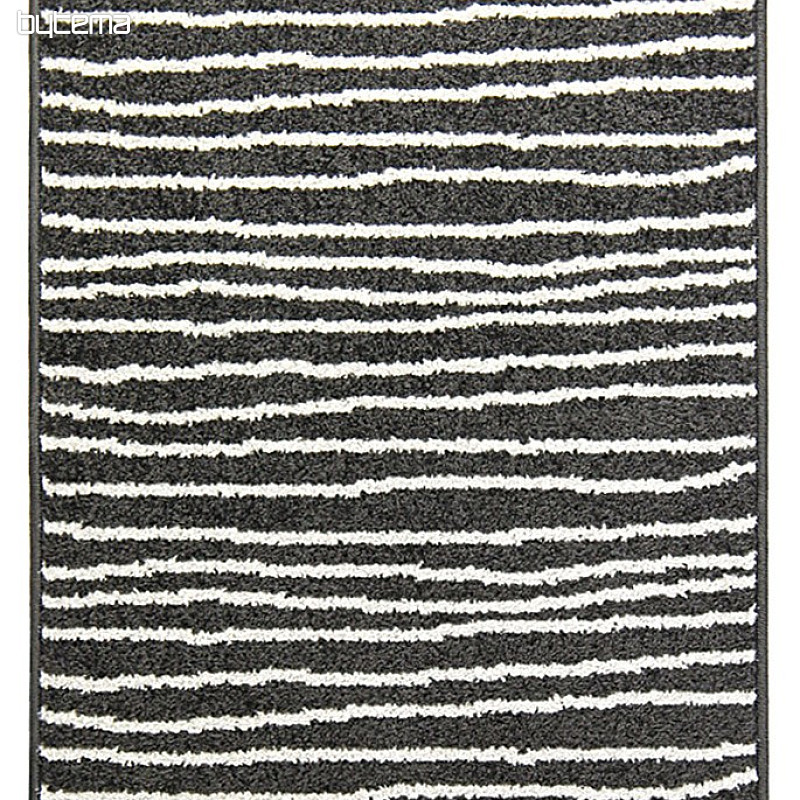 Alfombra pieza LOTTO rayas negro/blanco