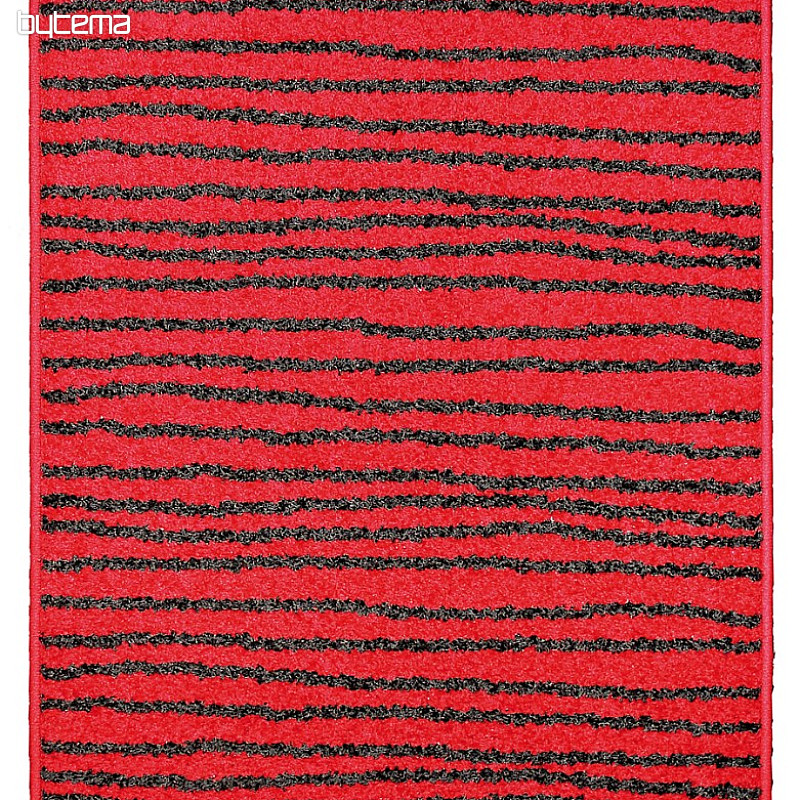 Alfombra pieza LOTTO rayas rojo/negro