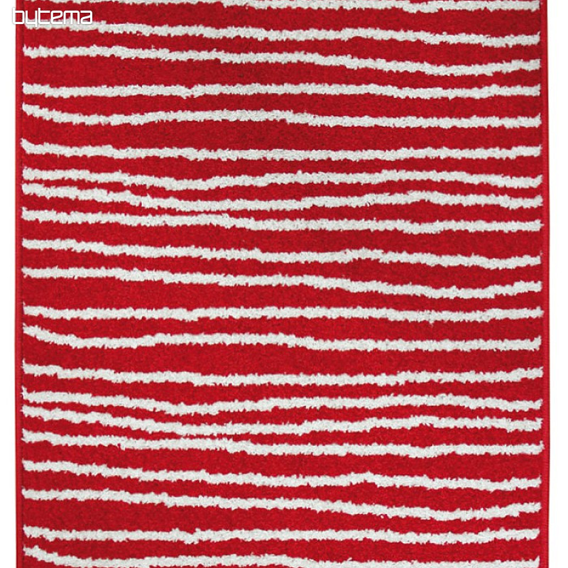 Alfombra pieza LOTTO rayas rojo/blanco