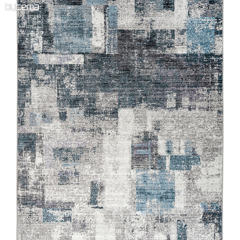 Alfombra moderna MEDELLIN 407 plata / azul