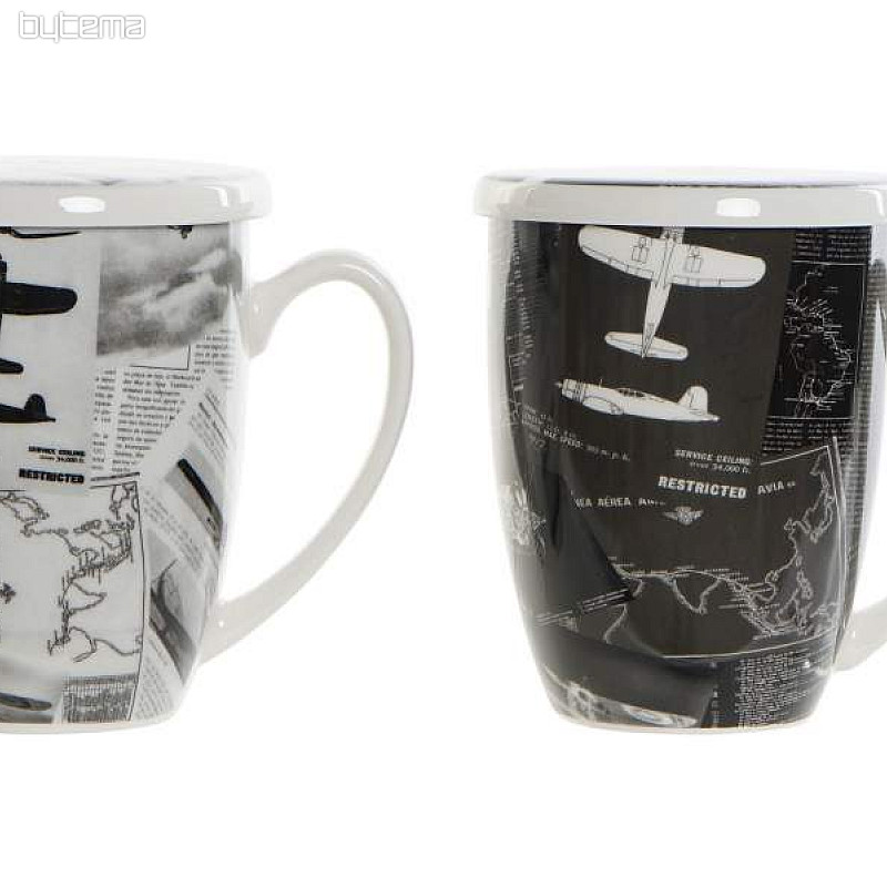 Juego de té de aviación con colador 300 ml.