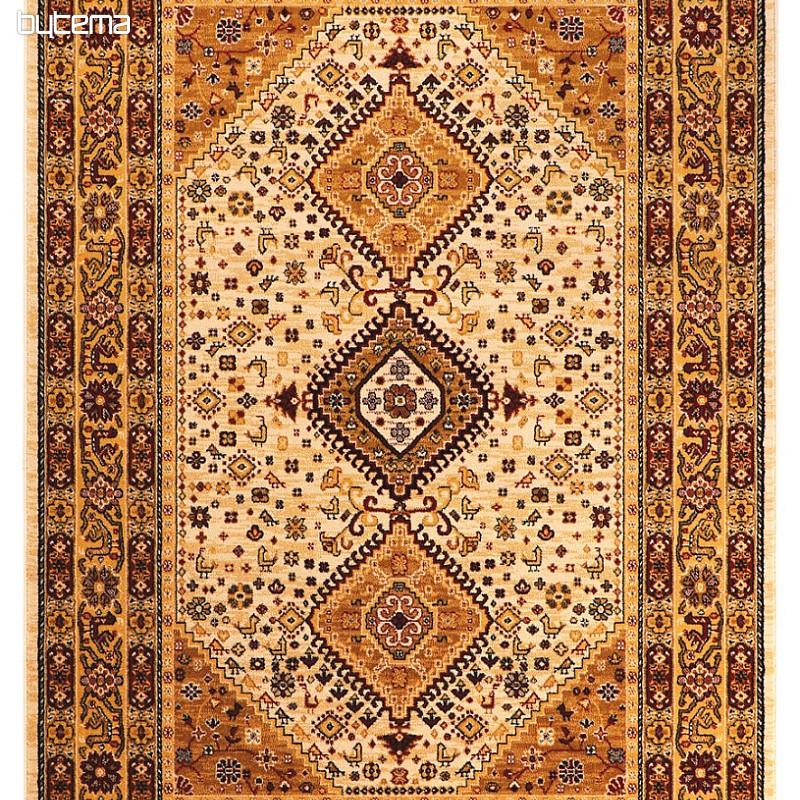 Alfombra de lana de lujo PRAGUE beige geométrico