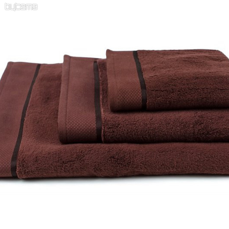 Toalla y toalla de baño MIKRO marrón oscuro