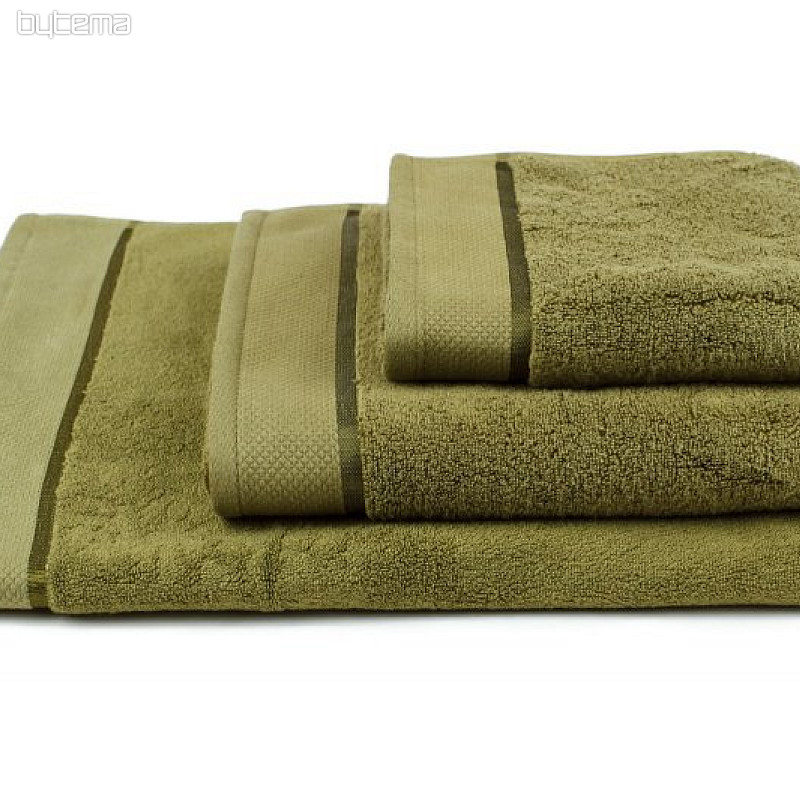 Toalla y toalla de baño MIKRO verde oscuro