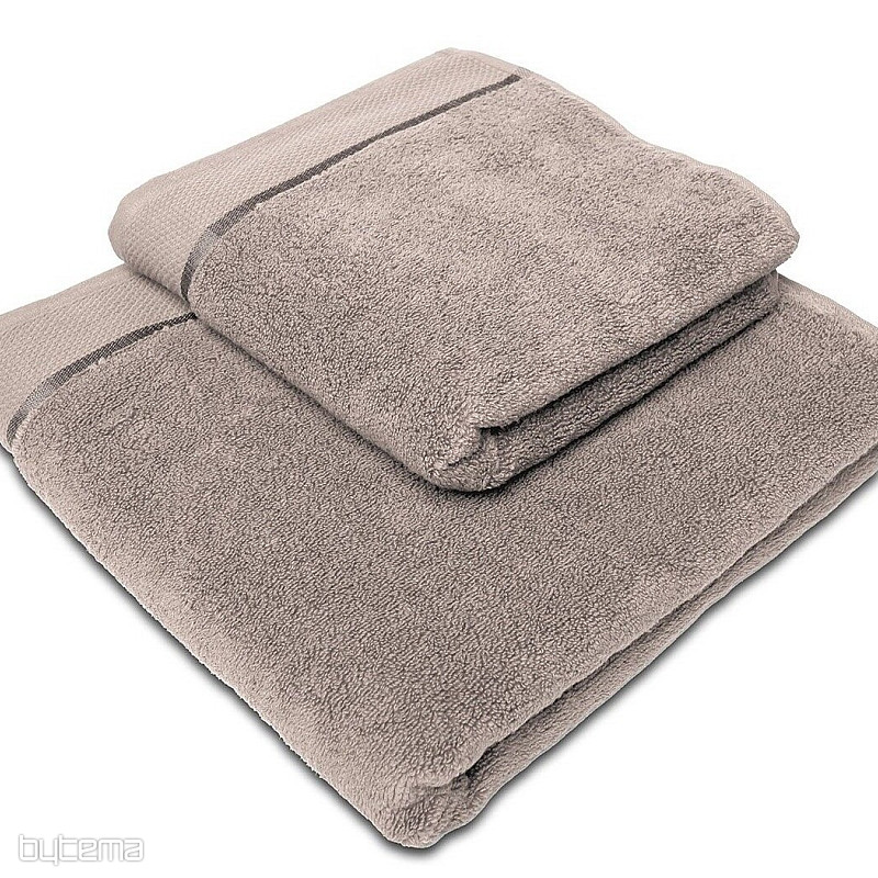 Toalla y toalla de baño MIKRO gris-marrón