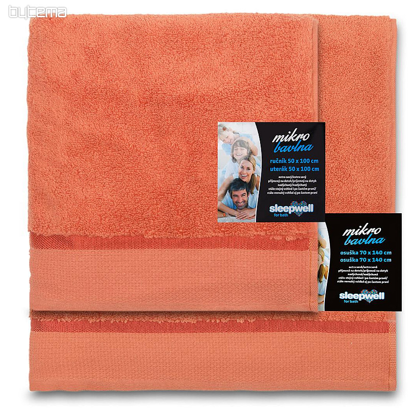 Toalla y toalla de baño MIKRO naranja