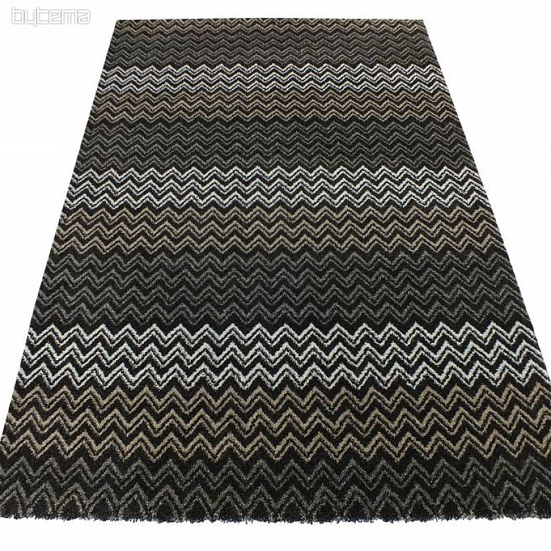 Alfombra moderna ZIG ZAG marrón