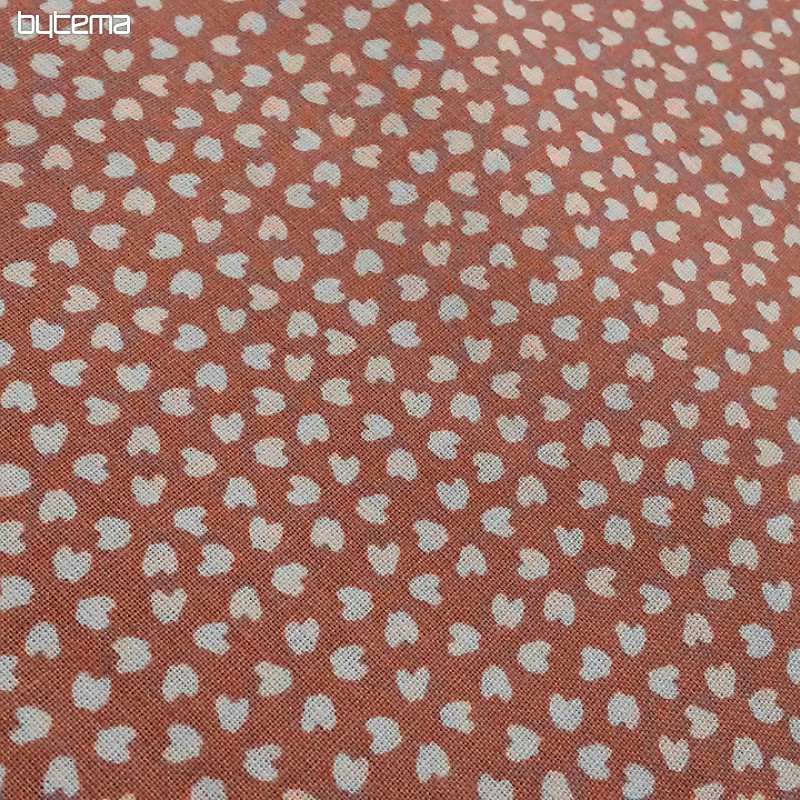 Tela de algodón CORAZÓN salmón