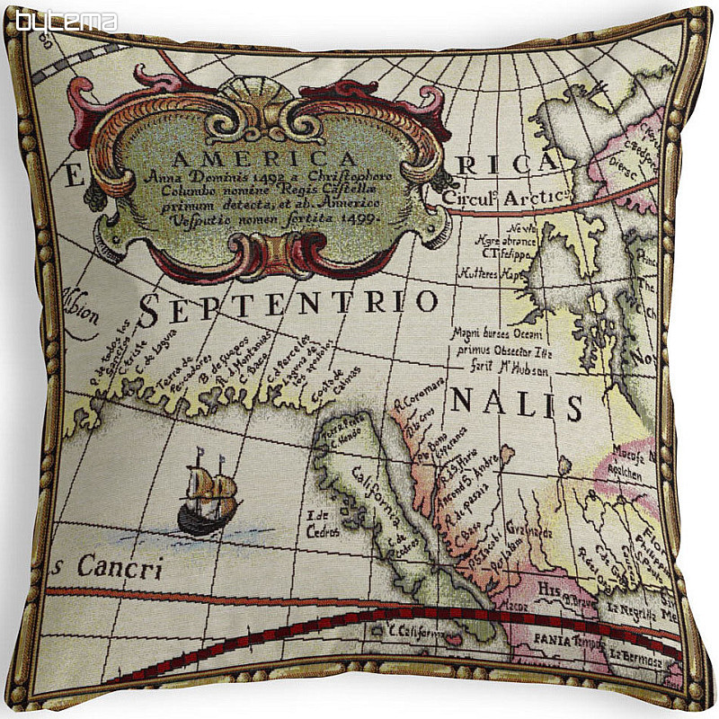 Funda de cojín tapiz grande TERRA MERCATOR