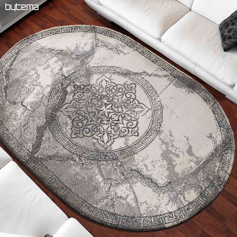 Alfombra moderna ovalada VISTA BLANCO GRIS