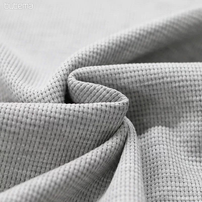Punto de algodón con tejido tipo gofre - gris