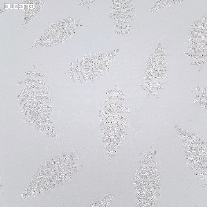 Manteles y pañuelos navideños HOJAS I natur plata