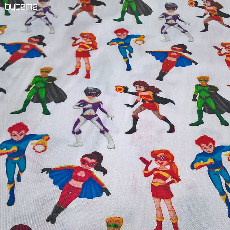 Satén de algodón infantil ACTION HEROES digital