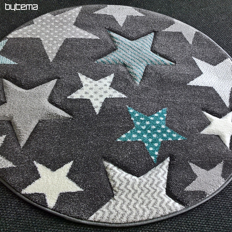 Alfombra redonda infantil PASTEL Estrellas