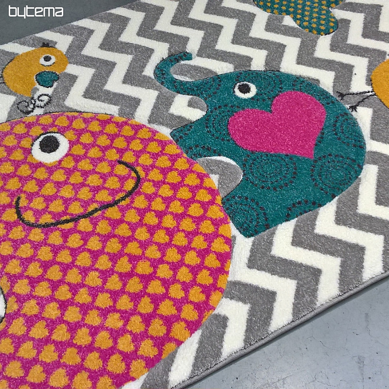 Alfombra infantil PASTEL Elefantes