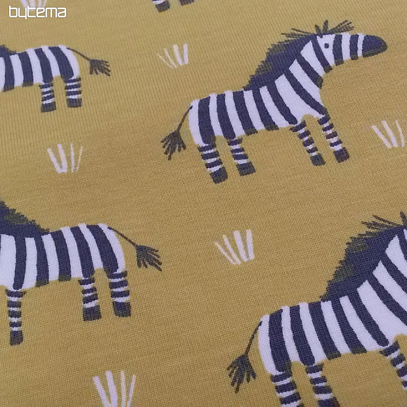 Punto de algodón ZEBRA amarillo-verde
