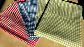 Manteles de estilo campestre fabricados en lona.
