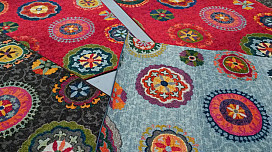 Alfombras con un moderno estampado MANDALA.