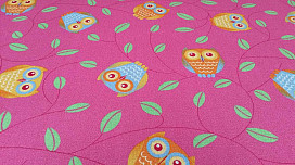 Alfombra para habitaciones para niñas HAPPY OWL