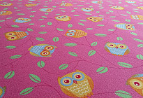 Alfombra para habitaciones para niñas HAPPY OWL