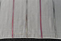 Cortina voile rayas gris y violeta altura 180cm