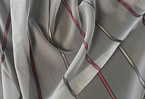 Cortina voile rayas gris y violeta altura 180cm