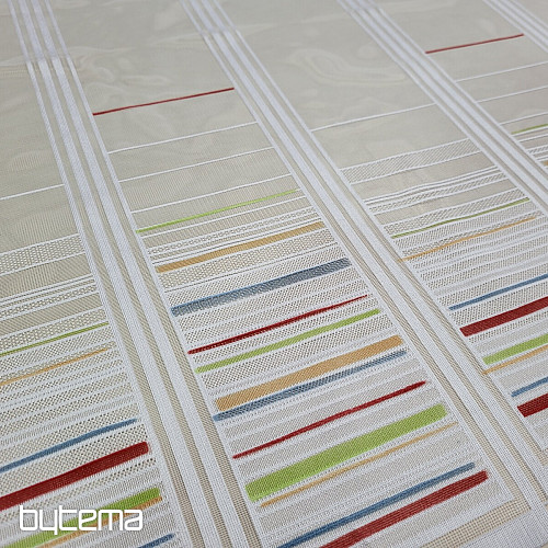 Cortina infantil en vidriera - jacquard Rayas de colores