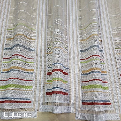 Cortina infantil en vidriera - jacquard Rayas de colores