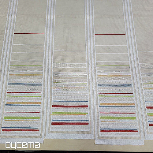 Cortina infantil en vidriera - jacquard Rayas de colores