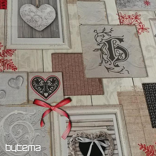Tela decorativa 3D CORAZÓN EN UN MARCO