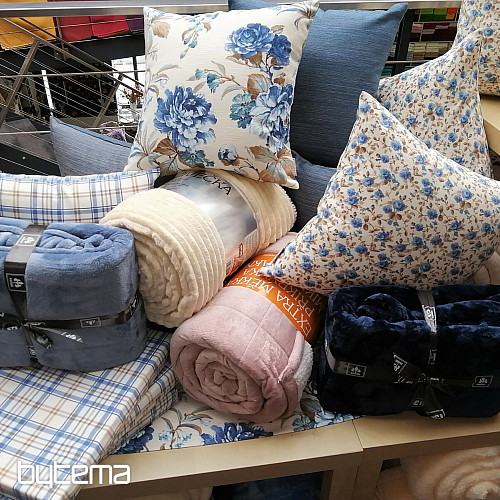 Cojines de silla Laura cuadros azul